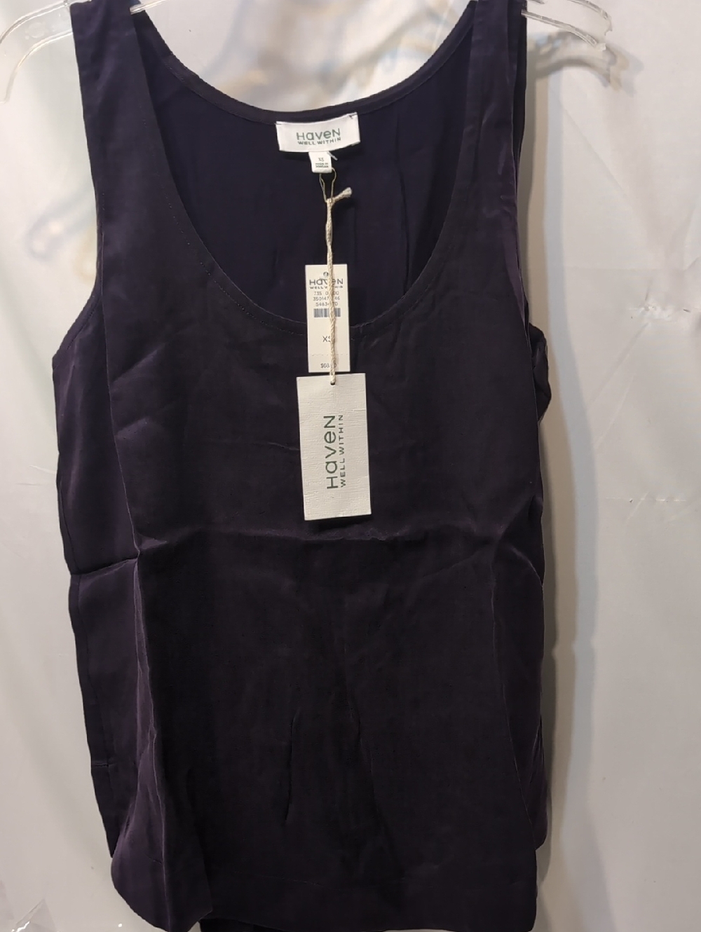 Haven Well Within Scoop Neck Sleep Lounge Tank Top - Deep Plum Size XS NWT